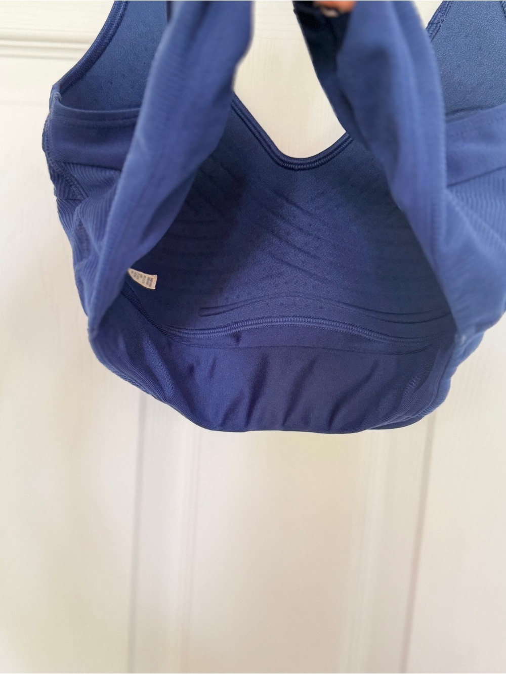 Under Armour Blue Racerback Sports Bra - Molded Cups - Picture 6 of 7